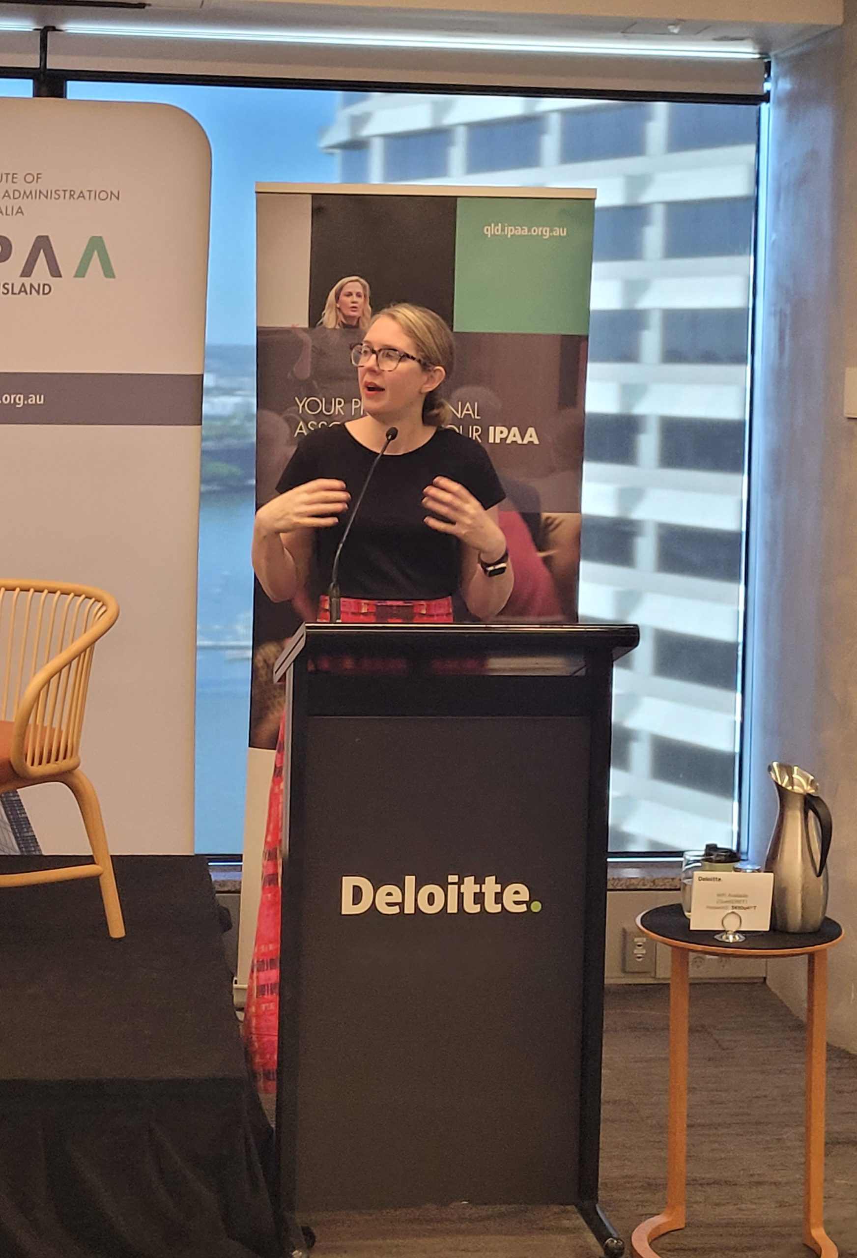 Danielle Wood kenote at an IPAA Queensland event.